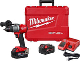 Milwaukee M18 FUEL 2804-22 Hammer Drill Kit, Battery Included, 18 V, 5 Ah, 1/2 in Chuck, Ratcheting Chuck